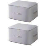 2 pcs sacs de rangement v�tements, auto - compression, sacs couette sous - vide, gris 60x54x42 cm, pour ...