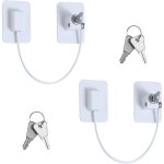 2 pcs securite fenetre enfant, serrures protection fenetre enfant avec 4 cl�s, forte adh�sif serrure ...