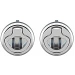 2 pcs silver zinc alloy flush hatch latch, flush door pull hatch slam latch lock for boat motorhome
