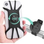 2 pcs support t�l�phone v�lo [rotation � 360 �], base amovible adapt�e garmin gps, universel silicone ...