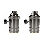 2 pcs vintage douille lampe, edison douille vintage e27 adaptateur de lampe avec interrupteur r�tro vintage ...