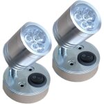 2 pi�ces 12v led spot lampe de lecture murale lampe de chevet interrupteur r�glable camping - car caravane ...