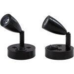 2 pi�ces 12v led spot lampe de lecture murale de chevet interrupteur r�glable camping - car caravane ...