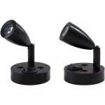 2 pi�ces 12v led spot lampe de lecture murale de chevet interrupteur r�glable camping - car caravane ...