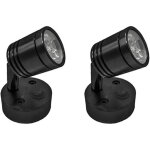 2 pi�ces 12v led spot lampe de lecture murale lampe de chevet interrupteur r�glable camping - car e cylindriqu ...