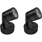 2 pi�ces 12v led spot lampe de lecture murale lampe de chevet interrupteur r�glable camping - car e cylindriqu ...