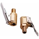 2 pi�ce adaptateur de valve de pneu de voiture, 8 mm pompe de embout laiton gonflage valve clip pince ...