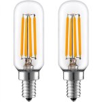 2 pi�ces ampoule led e14 t25 ampoule tubulaire pour hotte aspirante, 4w = 40w, blanc chaud 2700k, pour ...