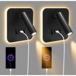 (2 pi�ces) applique murale led int�rieure, veilleuse avec interrupteur, applique murale rotative 360�, ...