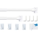 2 pi�ce barres de vitrage extensible tringle rideau sans percage r�glable pour fenetre pvc pour rideaux ...