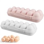 2 pi�ces boite a oeuf boite a oeufs en plastique avec couvercle boite oeuf avec 12 espaces rangement ...