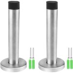 (2 pi�ces) but�es de porte arr�t de porte en inox �49x120mm lourd devoir mur butoir de porte avec amortisseur ...