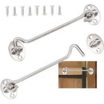 2 pi�ces crochet de cabine en acier inoxydable 15cm loquet verrou de fen�tre porte pour garage hangar ...