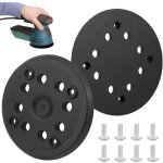 2 pi�ces disque poncage 125mm avec et boucle, 8 trous plateau de pon�age, compatible avec bosch pex 270 ...