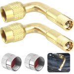 2 pi�ces extensions de valve 90 degr�s en cuivre, rallonge extension valve pneu, adaptateur de valve ...
