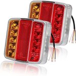 2 pi�ces feux arri�re de remorque 26 led 12 v feux arri�re clignotants feux stop r�flecteurs feux de ...