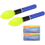 2 pi�ces flotteurs de p�che lumineux led, bou�es fluorescentes pour p�che nocturne bleues