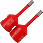 2 pi�ces forets diamant 6mm tr�pans de forage avec filetage m14 pour per�age � sec en porcelaine carrelage ...