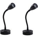 2 pi�ces lampes de lecture spot led 12v interrupteur r�glable lampe de chevet murale lumi�re int�rieure ...