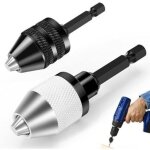 2 pi�ce mandrin perceuse, mandrin autoserrant hexagonale 6. 35mm (1 / 4 ), mandrin pour visseuse capacit� ...