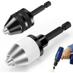 2 pi�ce mandrin perceuse, mandrin autoserrant hexagonale 6. 35mm (1 / 4'), mandrin pour visseuse capacit� ...