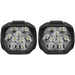 2 pi�ces moto led lumi�re externe 6000k ip68 �tanche v�hicule �lectrique scooter phare conduite antibrouillard ...