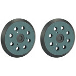 2 pi�ces plateau de pon�age makita 125 mm, 8 trous collecte poussi�re, pu souple, compatible bo5010 / ...