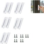 2 pi�ces poign�e blanc de porte coulissante poign�e meuble en alliage d'aluminium poign�e de fen�tres ...