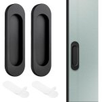 2 pi�ces poign�e de porte coulissante auto - adh�sive ovale 10 cm ? id�ale pour baies vitr�es coulissantes ...