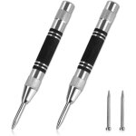 2 pi�ces pointeau automatique, 128mm pointeau automatique impact r�glable, poin�ons centraux � ressort, ...