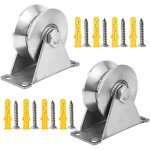 2 pi�ces poulie de levage mouflage inox, v - poulies simple pour cable, 48mm poulie avec roulements, ...