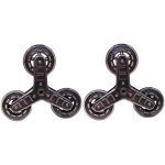 2 pi�ces roue de courses chariot de courses roues triangulaires en acier inoxydable roues de chariot ...
