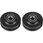 2 pi�ces roue de porte de grange coulissante, roulement � rouleaux de quincaillerie de placard de poulie ...