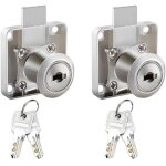 Vurahome - 2 pi�ces serrures de meubles avec cl� cylindre en laiton serrure de meubles serrure de tiroir ...