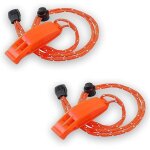 2 pi�ces sifflet de secours avec cordon, sifflet securit� randonn�e, sifflet d'urgence de survie pour ...