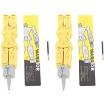 2 pi�ces stylo robot transformable, jouet �ducatif � d�montage pour enfants, mat�riel scolaire jaune