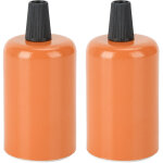 2 pi�ces support lampe e27 r�tro, plafonnier diy, accessoire �clairage vintage orange