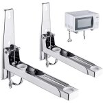 2 pi�ces supports micro ondes en 304 acier inoxydable, support micro ondes avec bras extensible, avec ...