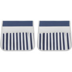 2 pi�ces tabouret de jardin avec coussin et poches de rangement, banc agr�able pour jardinage