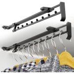 2 pi�ces tringle de penderie extensible 25 cm, tringle vetement extensible r�glable longueur 25 - 41 ...