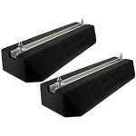 2 pieds anti - vibrations en caoutchouc avec guide de 21 x 41 mm en acier galvanise' pour accessoires ...