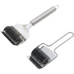 2 pizza acier inoxydable couteau de nouilles, manuelle machine  ptes pasta maker, rouleau  losanges ...