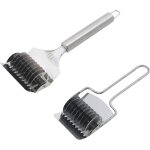 2 pizza acier inoxydable couteau de nouilles, manuelle machine � p�tes pasta maker, rouleau � losanges ...