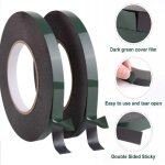 2 rouleau 12mm uban adh�sif double face en mousse noire, rouleaux de ruban de montage �tanche pour les ...
