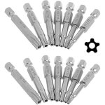 2 set 7pcs hex tige torx �toile 5 points de tournevis � embouts t10 - t40 s�curit� magn�tique inviolable ...