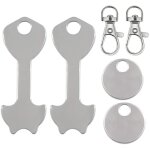 2 set porte - cl�s jeton de caddie, cl� � puce pour panier d'achat, cl� en forme de jeton pour caddie ...