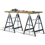 Mh - 2 trteaux de travail tlescopique foza noir