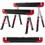 2 x tr�teaux, chevalet de sciage portable en acier, r�glage en hauteur, surface antid�rapante, charge ...