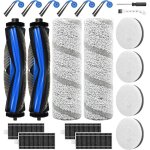 20 accessoires pour ecovacs x11 omnicyclone aspirateur robot laveur, 6 brosses lat�rales, 4 filtres, ...