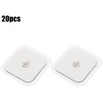 20 �lectrodes autocollantes 4x4 cm pour �lectroth�rapie, patchs de massage r�utilisables, dispositif ...